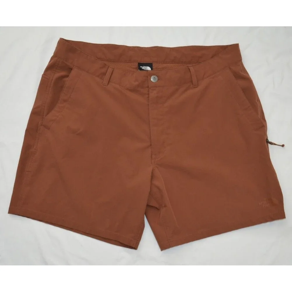 The North Face Rolling Sun Shorts Mens 40 7” Packable Flash Dry Rust Brown